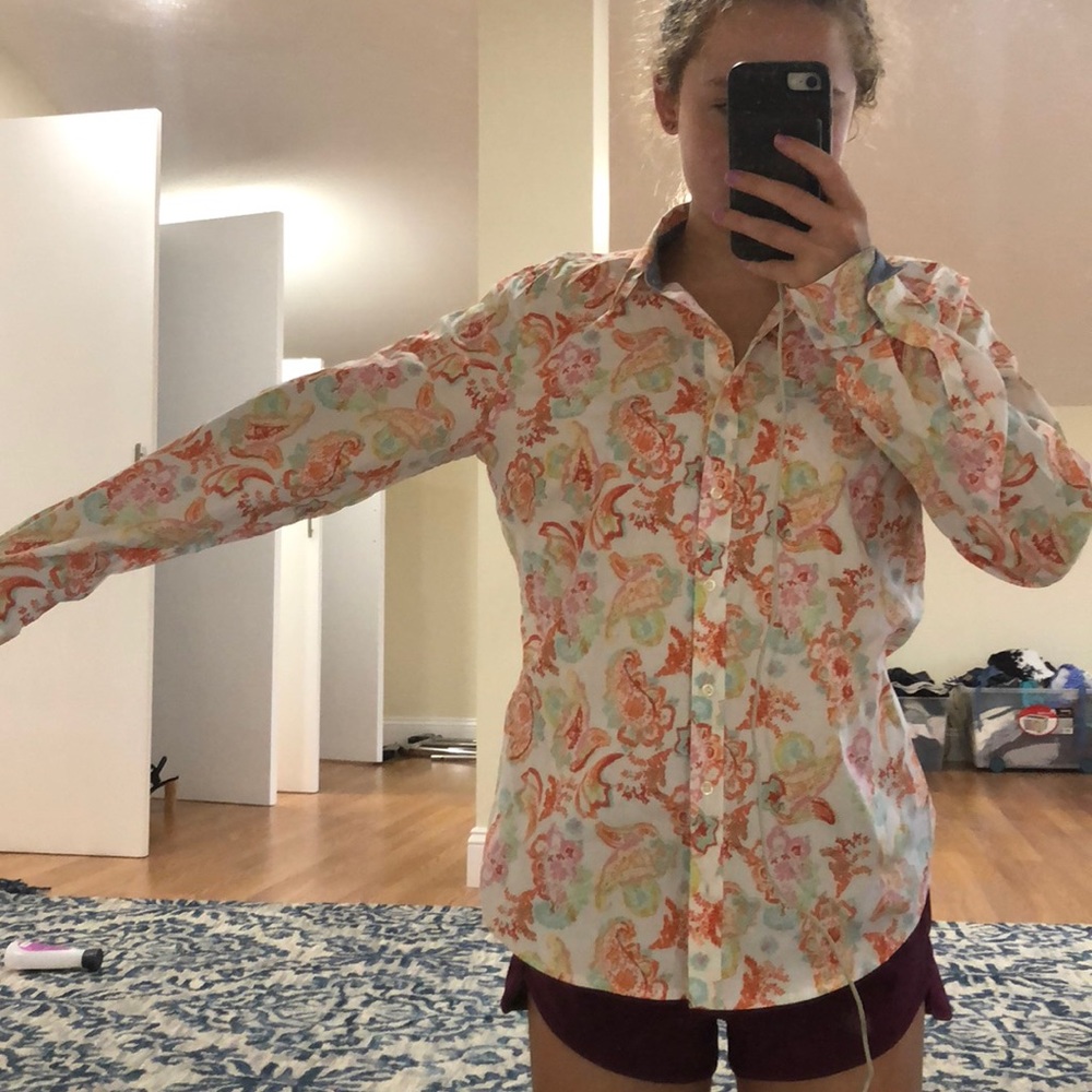 Button up paisley shirt